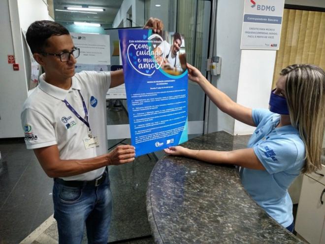 Aciapi e CDL de Ipatinga entregam kit de prevenção no comércio