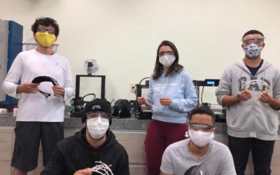 Protetores faciais são produzidos no campus Timóteo do Cefet-MG
